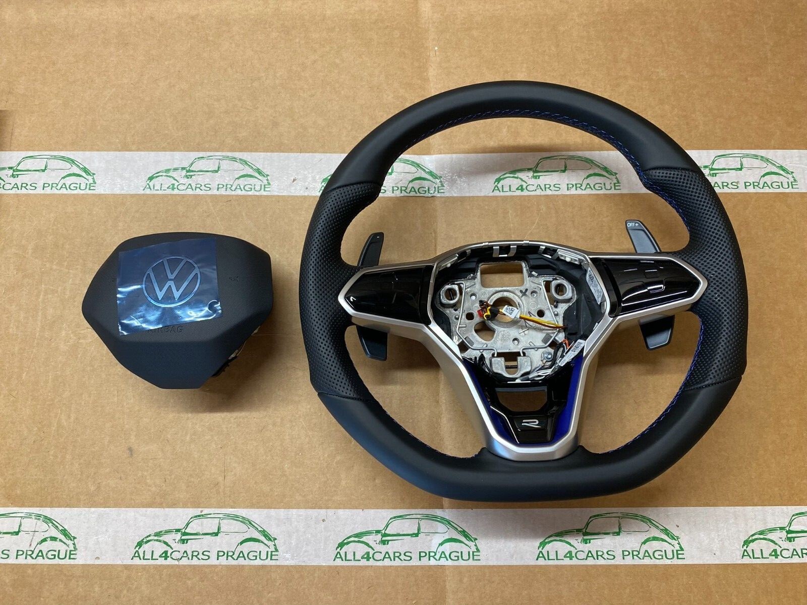 VW TOUAREG MULTIFUNKTIONSLENKRAD LENKRAD LEDERLENKRAD 760419089AA ORIG.NEU!!