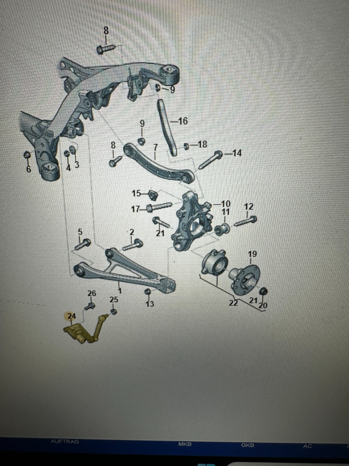 VW TOUAREG NIVEAUSENSOR MIT GESTÄNGE 7P0616571 Fast Neu demont v Test Wagen ORIG - Obrázek 5