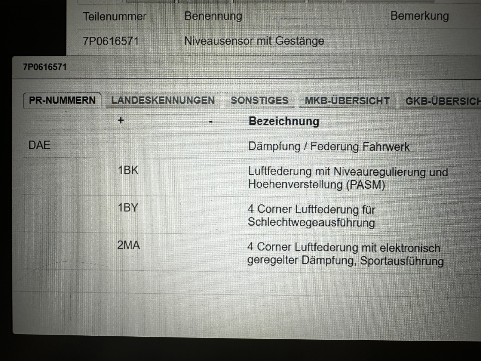 VW TOUAREG NIVEAUSENSOR MIT GESTÄNGE 7P0616571 Fast Neu demont v Test Wagen ORIG - Obrázek 6