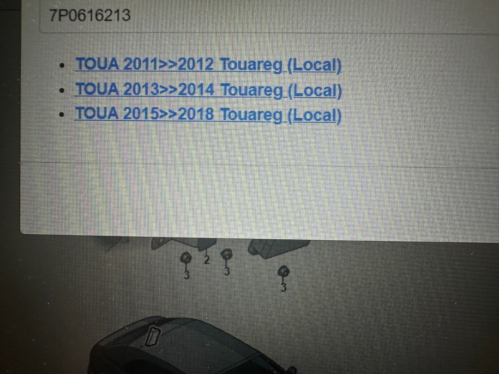 VW TOUAREG NIVEAUSENSOR VORNE LINKS 7P0616213 Fast Neu dem v Test Wagen ORIG. VW - Obrázek 4