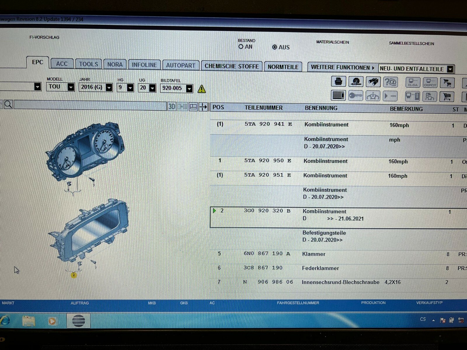 VW TOURAN VIRTUAL COCKPIT TACHOMETER FPK 3G0920320B 0 KM - ORIG. VW TEIL NEU !!! - Obrázek 8