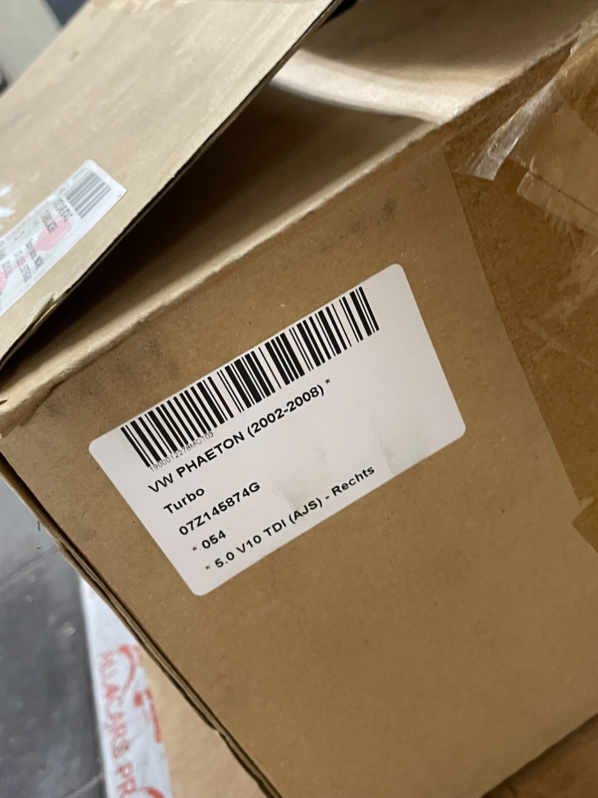 07Z145874G VW PHAETON 5.0 TDI -AJS- V10 TURBOLADER RECHTS 07Z145874G ORIG.NEU VW - Obrázek 11