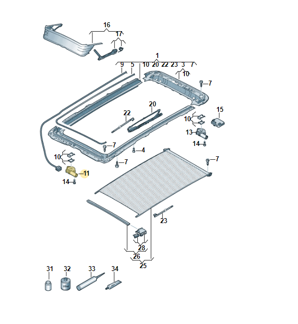 3G9877795D VOLKSWAGEN PASSAT B8 3G VORN SCHIEBEDACH MOTOR 3G9877795D Fast Neu... - Obrázek 5
