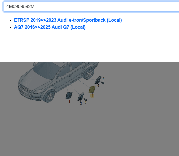 4M0959592M AUDI E-TRON Q7 TÜRSTEUERGERÄT H. LINKS 4M0959592M Fast Neu Test Wagen - Obrázek 4