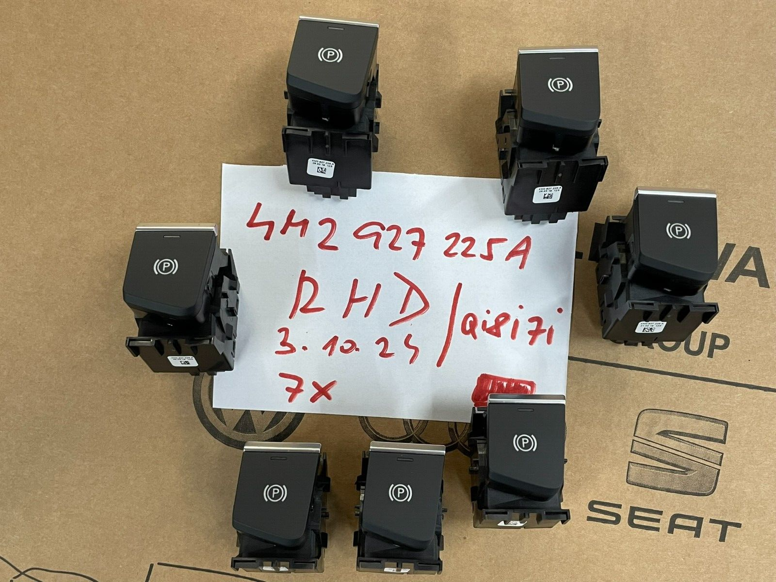 4M2927225A AUDI A4 A5 RS5 Q7 HAND BREMS KNOPF RHD 4M2927225A ORIG.NEU ! - Obrázek 17