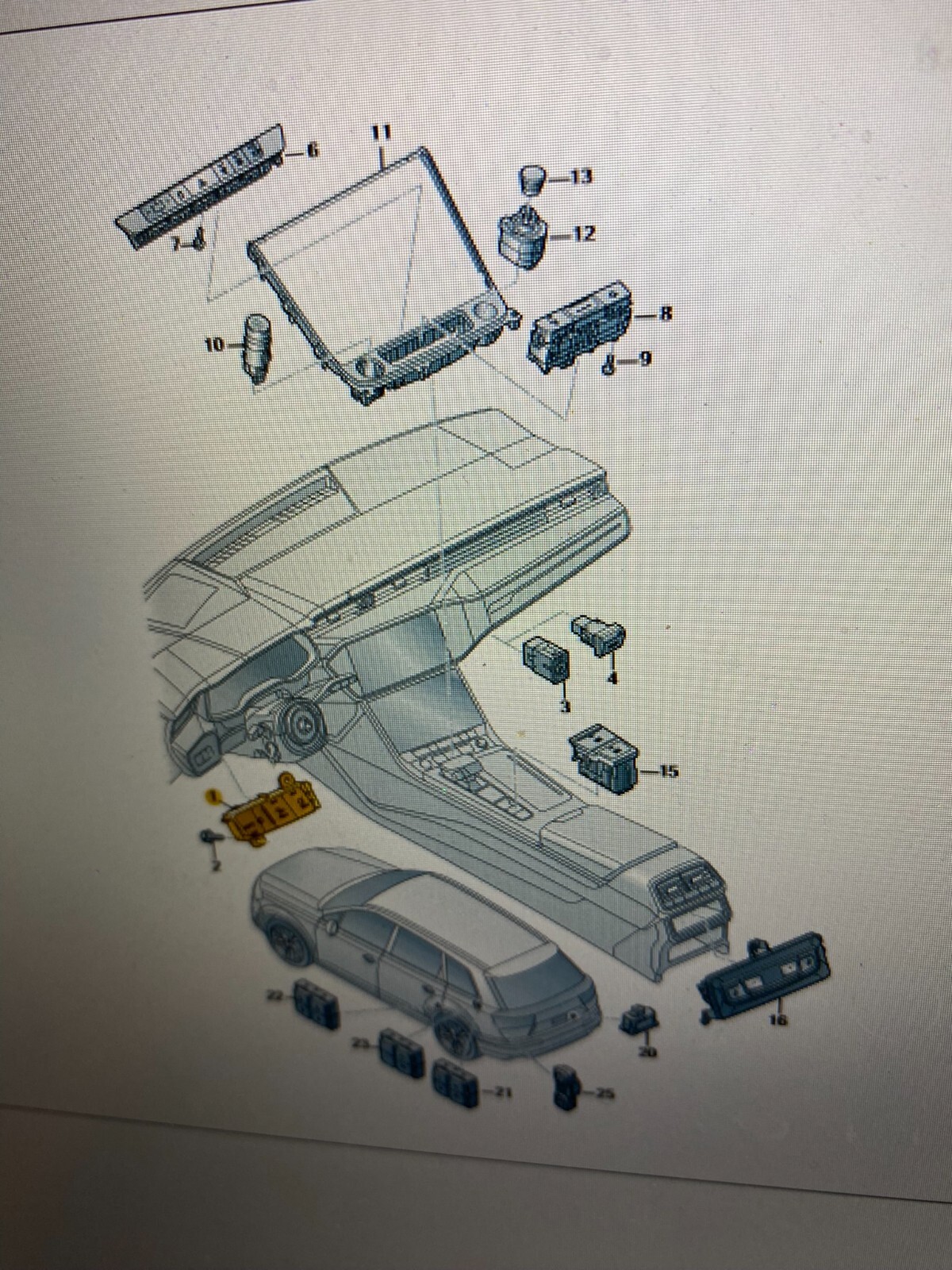 AUDI A1,A6/S6,A7,Q3/RSQ3,Q7,Q8,E-TRON LICHTTASTENMODUL 4K1941501 ORIG.NEU!!! - Obrázek 10