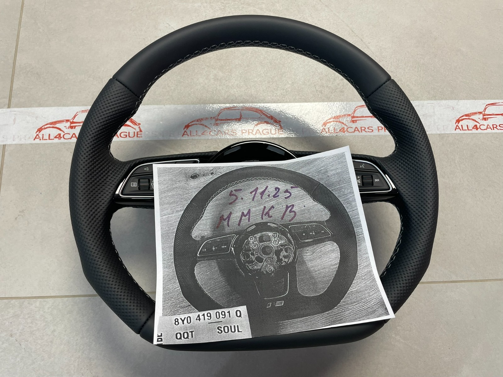 AUDI A3 S3 8Y LENKRAD SPORT ABGEFLACHT GELOCHT SCHALTWIPPEN 8Y0419091Q ORIG NEU - Obrázek 25