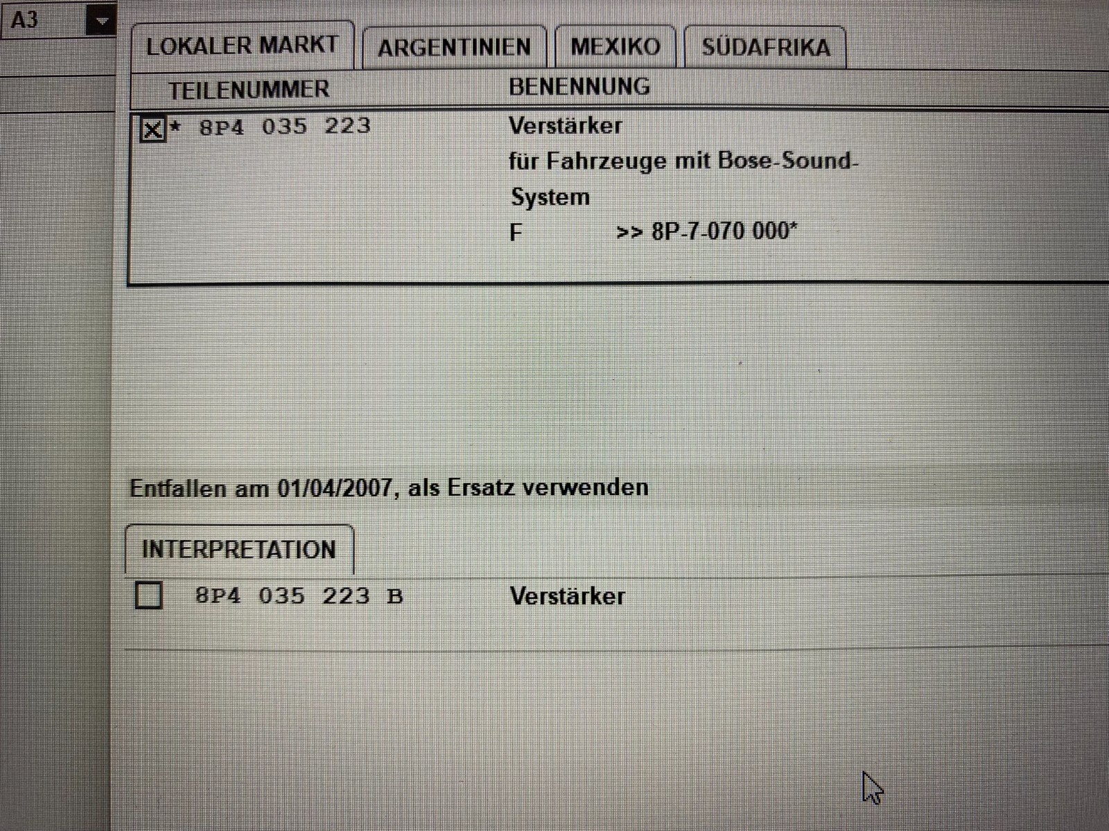 AUDI A3/S3 VERSTÄRKER BOSE AUDIO VERSTÄRKER AMPIFILER 8P4035223 8P4 035 223 - Obrázek 18