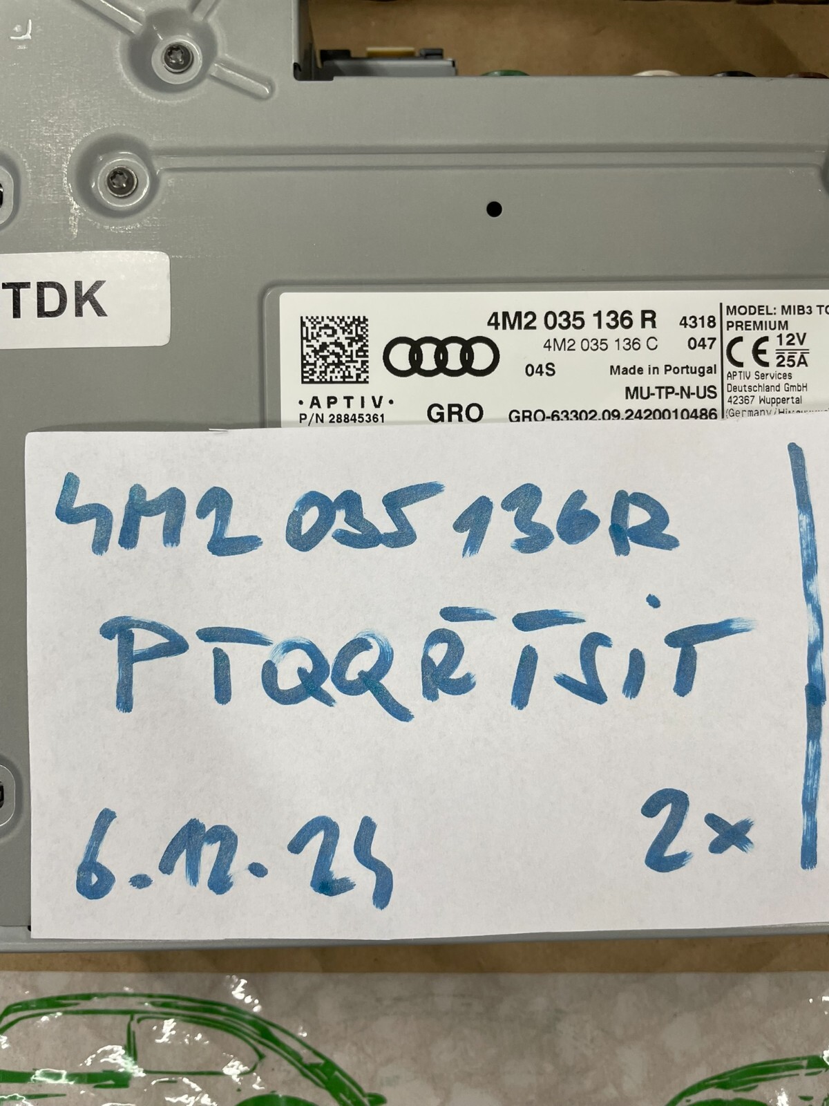 AUDI A6,A7,A8,Q7,Q8,ETRSP...ZENTRALRECHNER - CENTRAL COMPUTER 4M2035136R ORG NEW - Obrázek 20