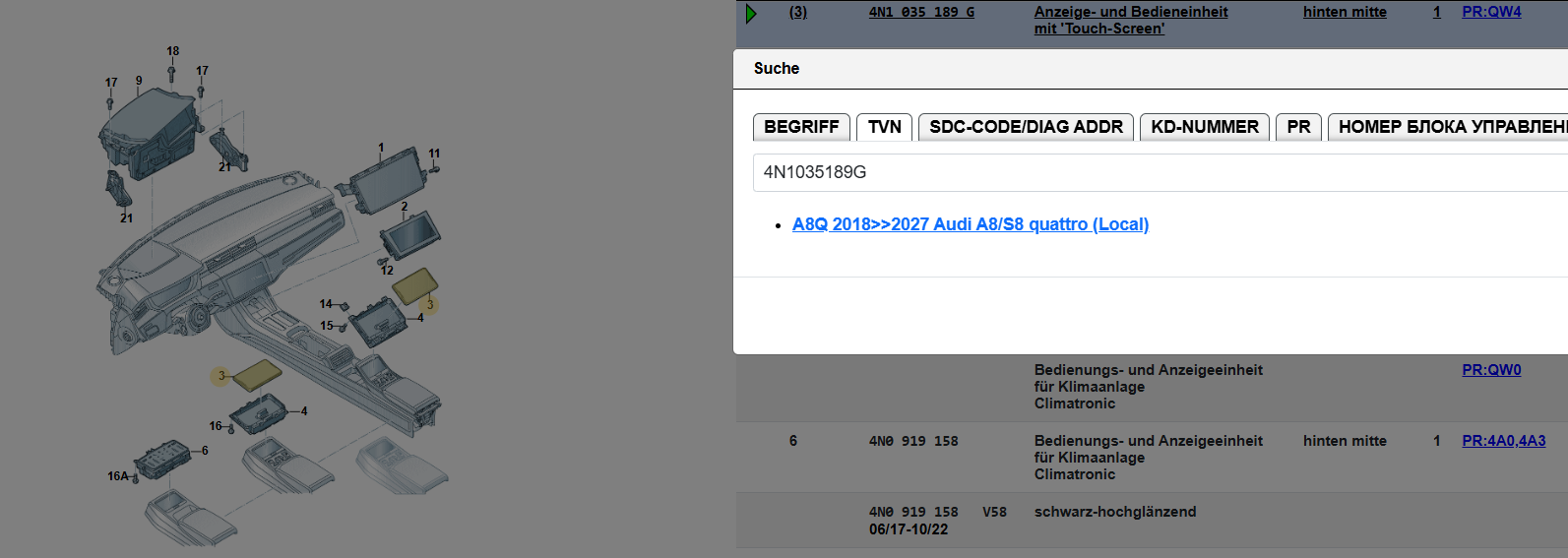 AUDI A8 D5 BEDIENEINHEIT MIT TOUCH SCREEN 4N1035189G ZENTRALE ANZEIGE ORIG. NEU! - Obrázek 5