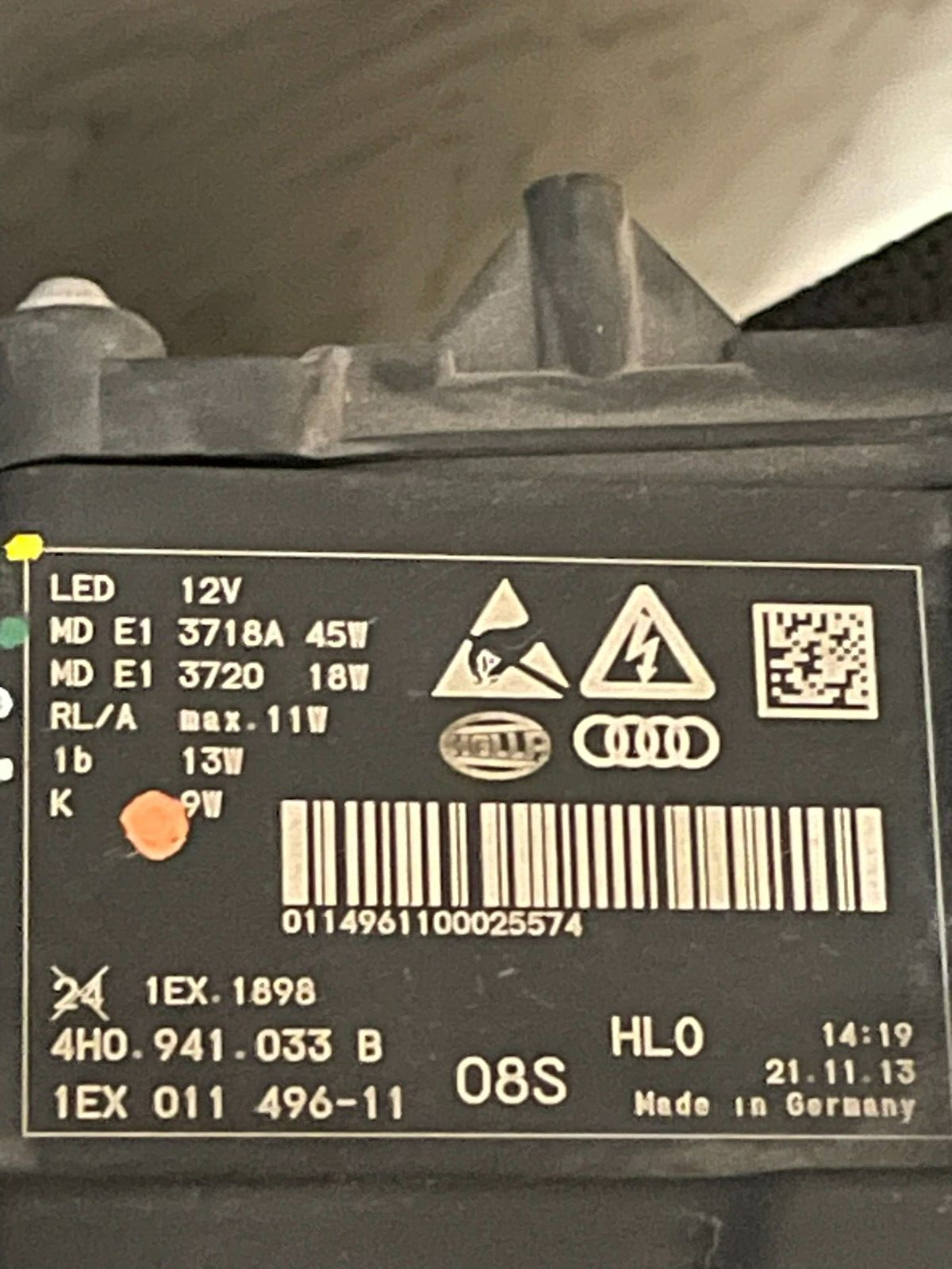 AUDI A8 / S8 SCHEINWERFER LED LINKS 4H0941033B = 4H0941773B ORIG.AUDI TEIL - Obrázek 3