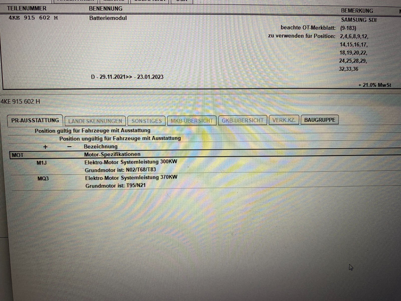 AUDI BATTERIEMODUL AUDI Q8 E-TRON, E-TRON BATTERIEMODUL 4KE915602H ORIGINAL NEU - Obrázek 16