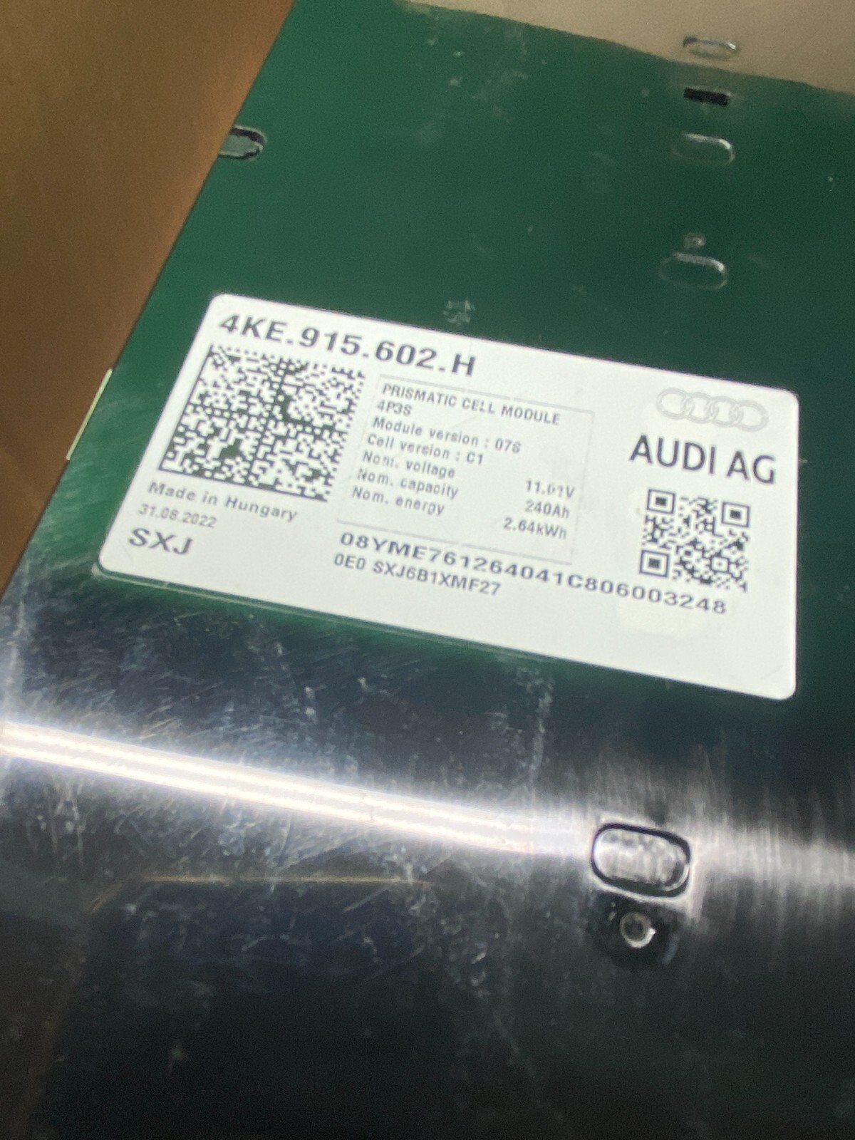 AUDI BATTERIEMODUL AUDI Q8 E-TRON, E-TRON BATTERIEMODUL 4KE915602H ORIGINAL NEU - Obrázek 7