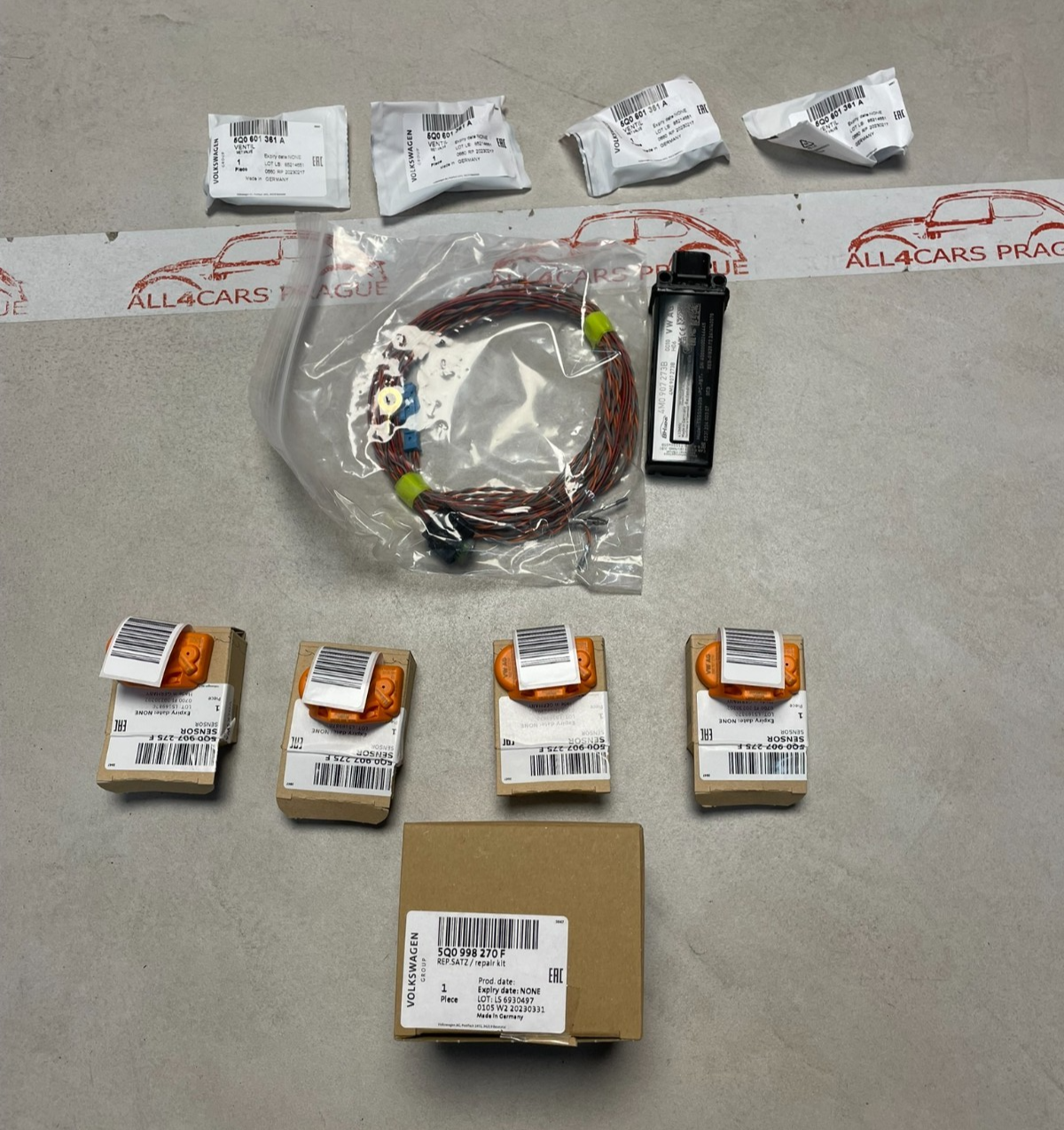 AUDI ORIG. RETROFIT RDKS TPMS SENZOR STEUERGERÄT VERLEGUNG 5Q0907275F 4M0907273B