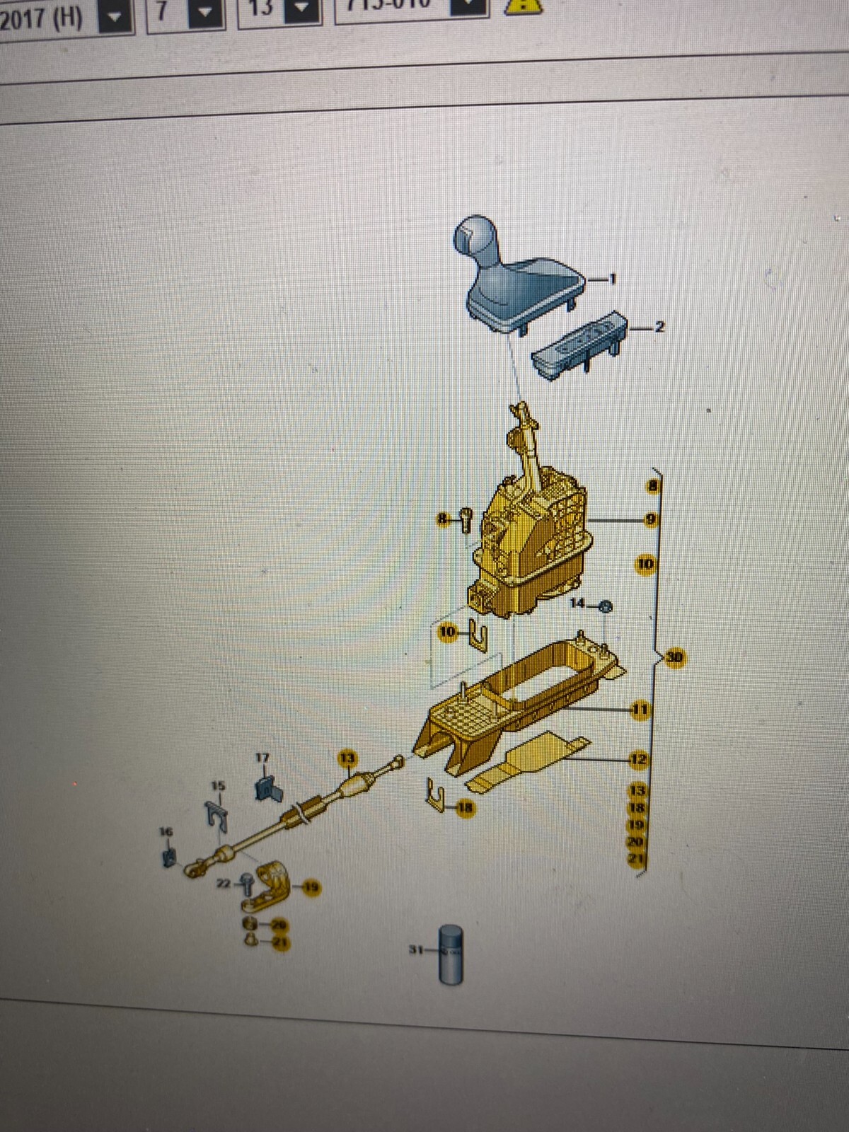 AUDI Q2 VW T-ROC AUTOMATIK DSG SCHALTMECHANISMUS 5Q1713023BJ 5Q0713266AM NEU!! - Obrázek 11