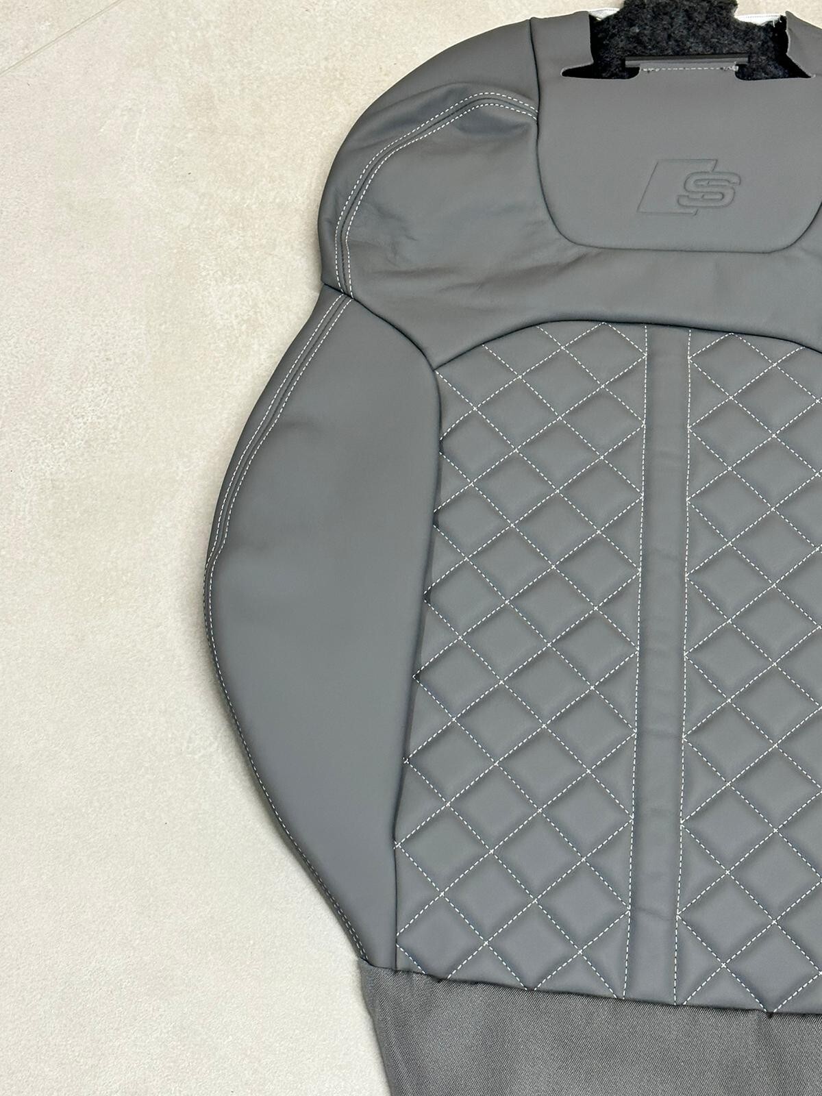 AUDI Q7 SQ7 4M SITZBEZUG SPORTSITZ GRAU LEDER VALCONA PLUS VORN RECHTS ORIG.TEIL - Obrázek 7