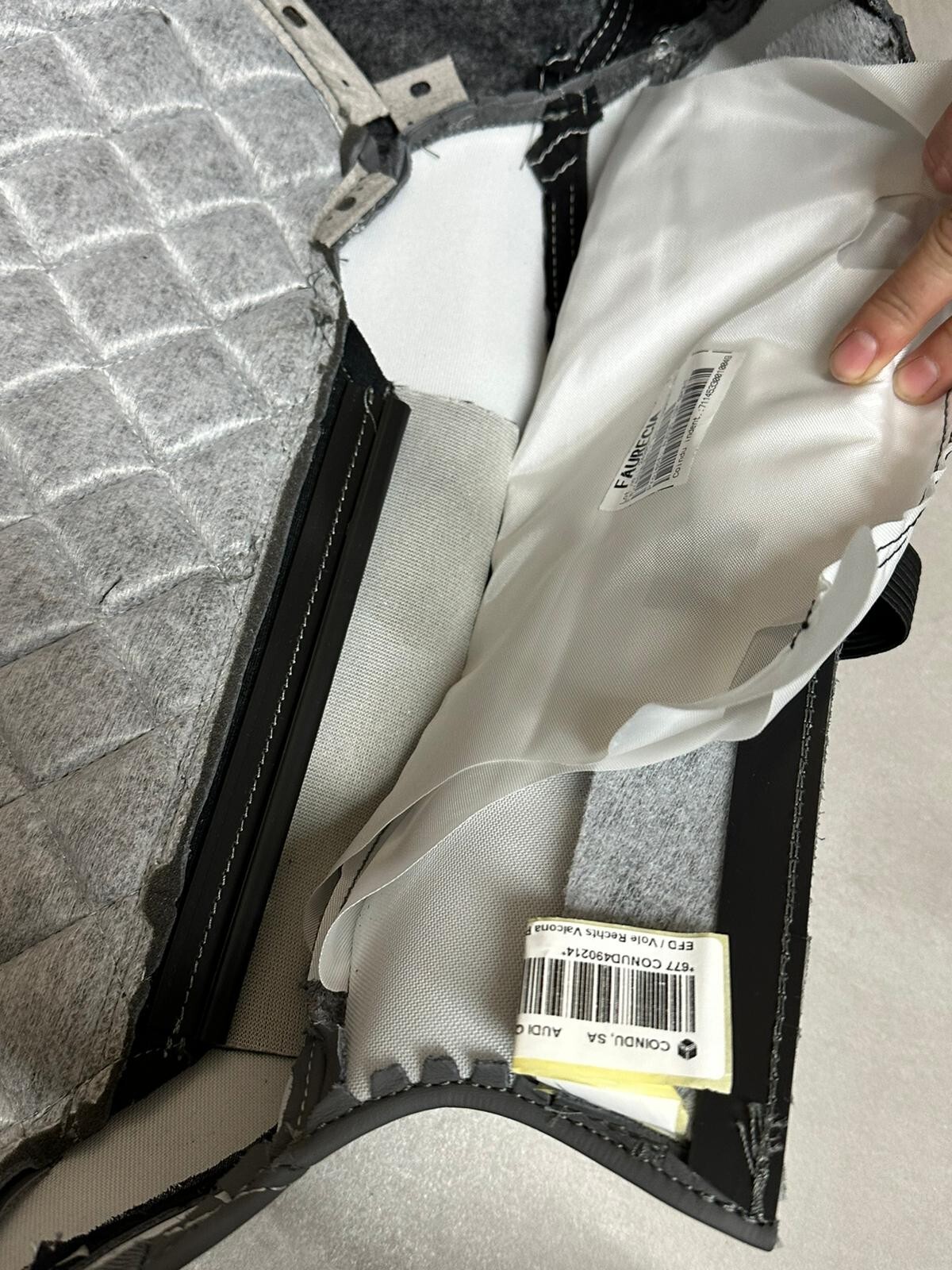 AUDI Q7 SQ7 4M SITZBEZUG SPORTSITZ GRAU LEDER VALCONA PLUS VORN RECHTS ORIG.TEIL - Obrázek 9