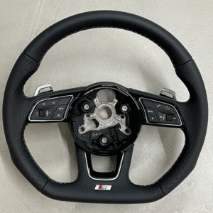 AUDI S4 S5 8W SPORT LEDER LENKRAD ABGEFLACHT GELOCHT S PADELS 8W0419091 ORIG NEU