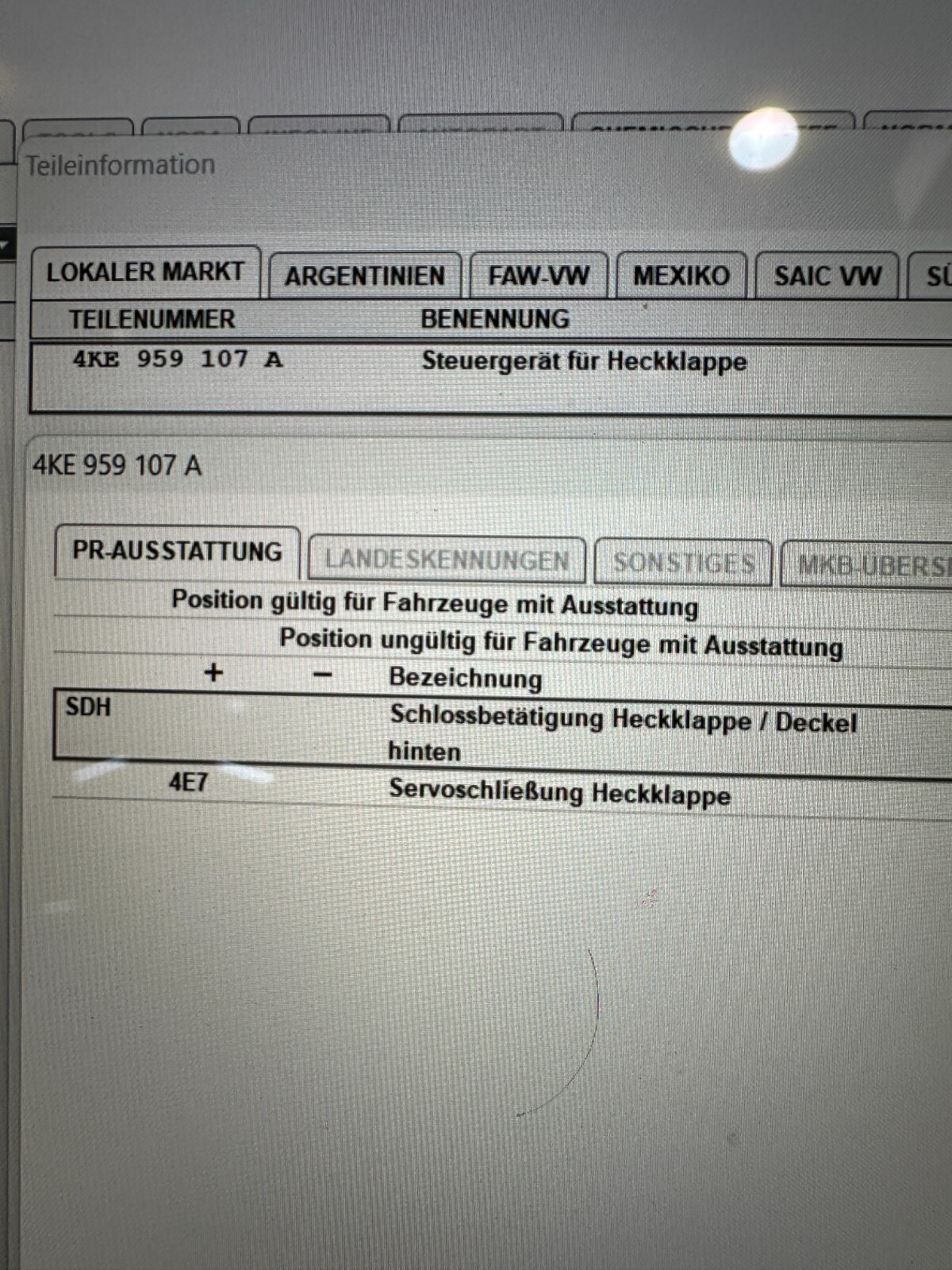 AUDI VW 4KE 959 107 A HECKKLAPPEN STEUERGERÄT 4KE959107A TAILGATE CONTROL ECU - Obrázek 14