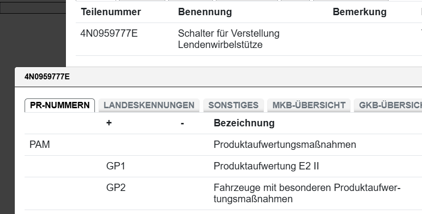 AUDI VW SITZ SCHALTER FÜR VERSTELLUNG LENDENWIRBELSTÜTZE LINKS 4N0959777E ORIG ! - Obrázek 6