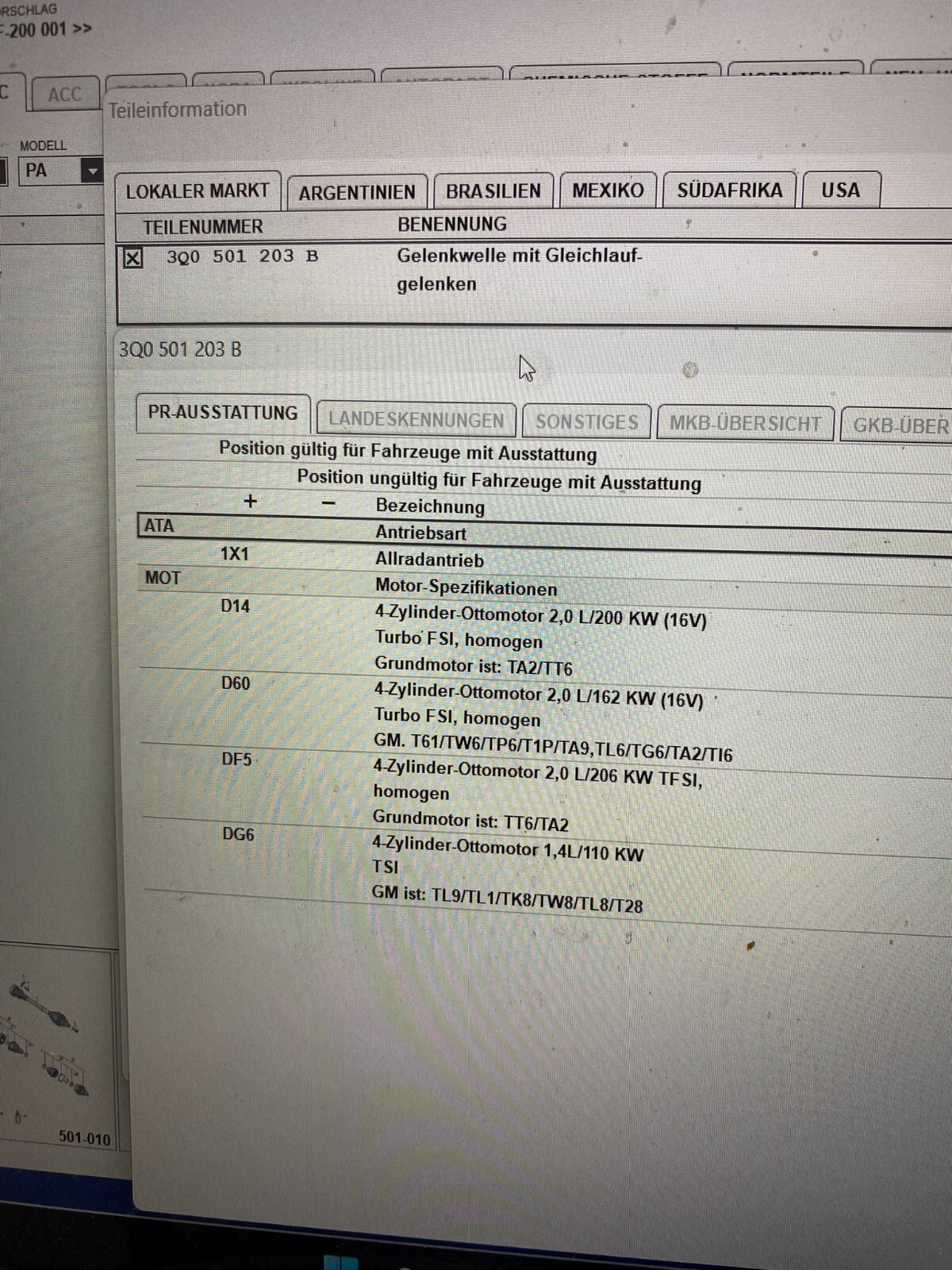 AUDI VW SKODA SEAT ANTRIEBSWELLE ANTRIEB GELENKWELLE HINTEN 3Q0501203B ORIG.NEU! - Obrázek 13