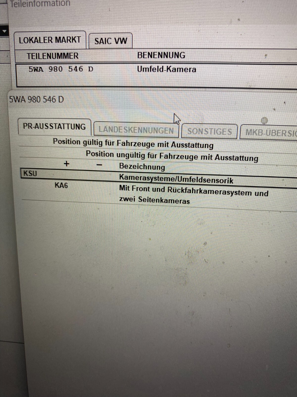 AUDI VW SKODA SEAT RÜCKFAHRKAMERA KAMERA 5WA980546D ORIGINAL NEU!!! - Obrázek 13