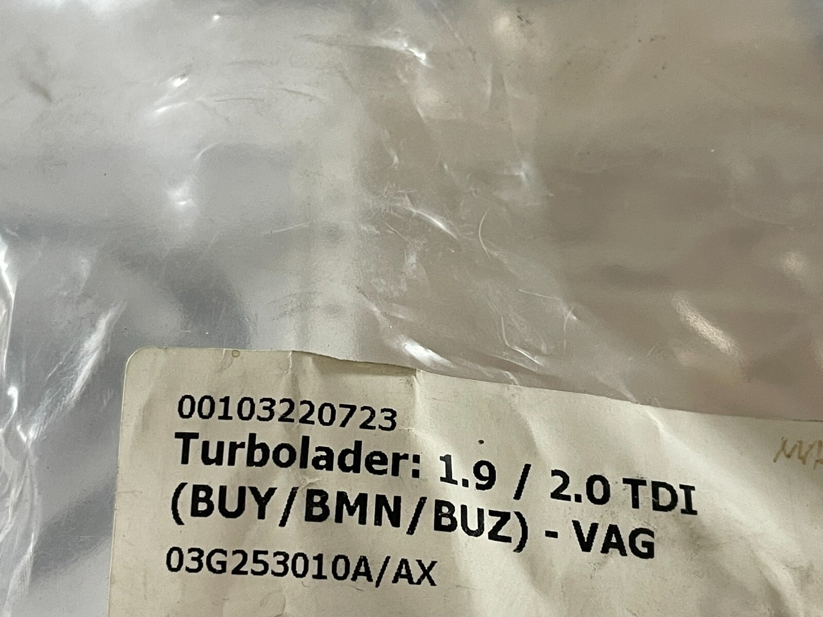 AUDI VW ŠKODA SEAT TURBOLADER 2.0 TDI 03G253010A = 03G253010AX FAST NEU TEST CAR - Obrázek 6