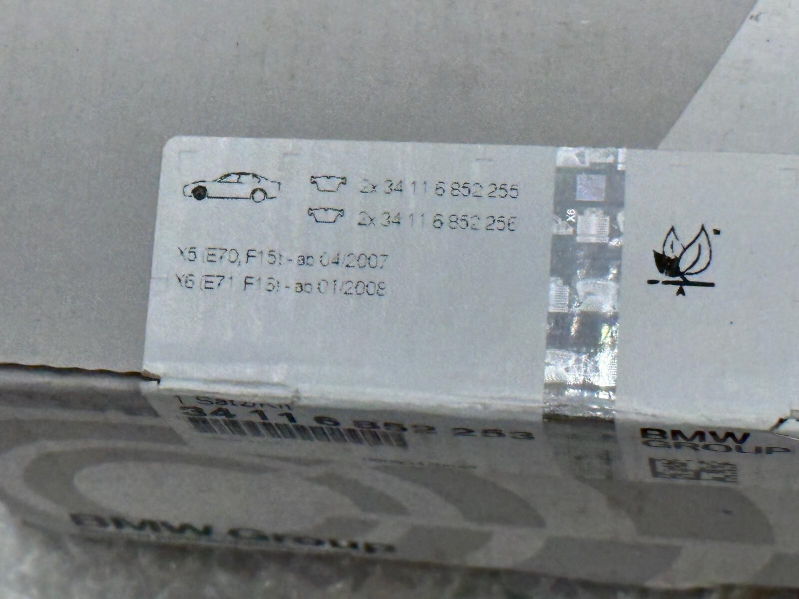 BREMSBELÄGE BMW X5, X6 BREMSBELÄGE 34116852253 - 34114074370 - 34116779293 ORIG - Obrázek 11