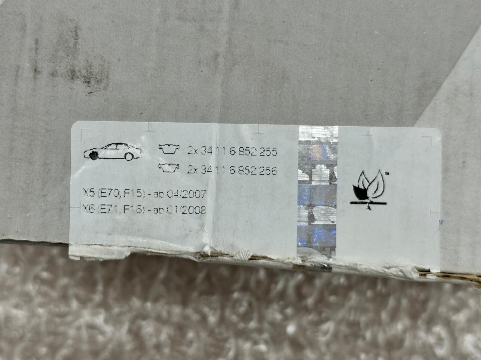 BREMSBELÄGE BMW X5, X6 BREMSBELÄGE 34116852253 - 34114074370 - 34116779293 ORIG - Obrázek 5