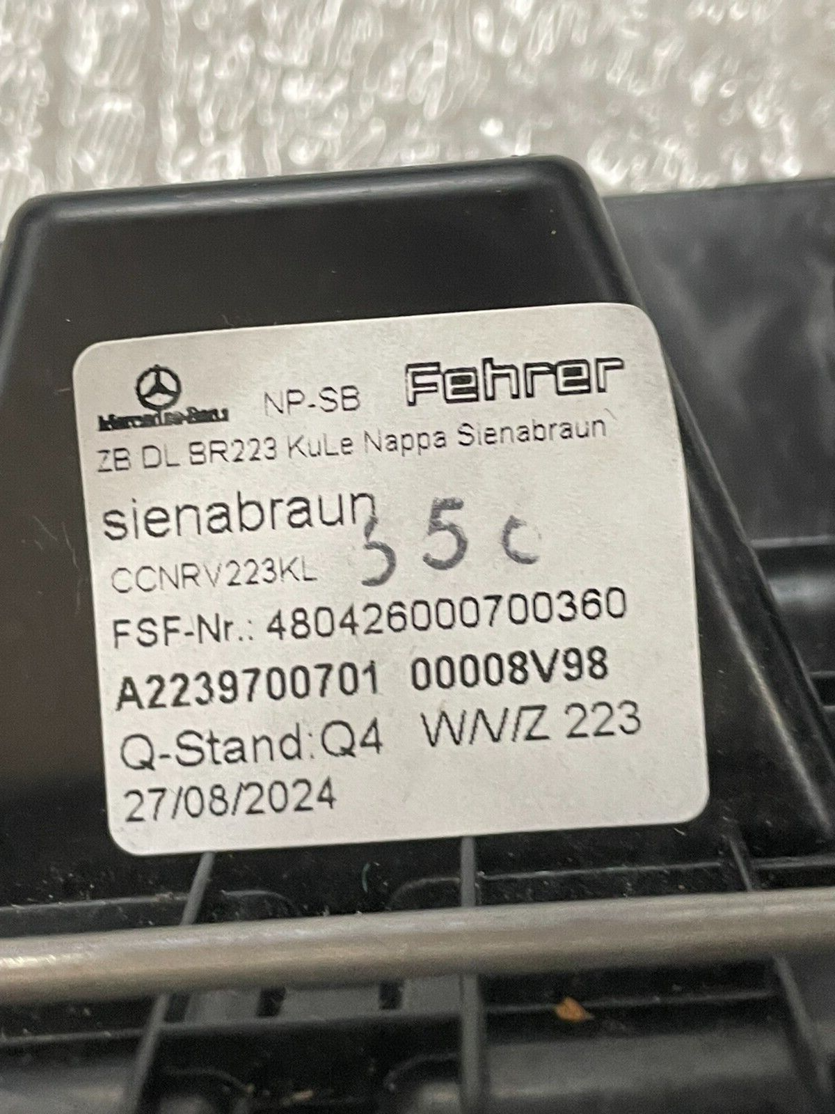 MERCEDES-BENZ S-KLASSE W223 V223 ABLAGEFACH A2239700701 SIENA BRAUN ORIG. DEMONT - Obrázek 3