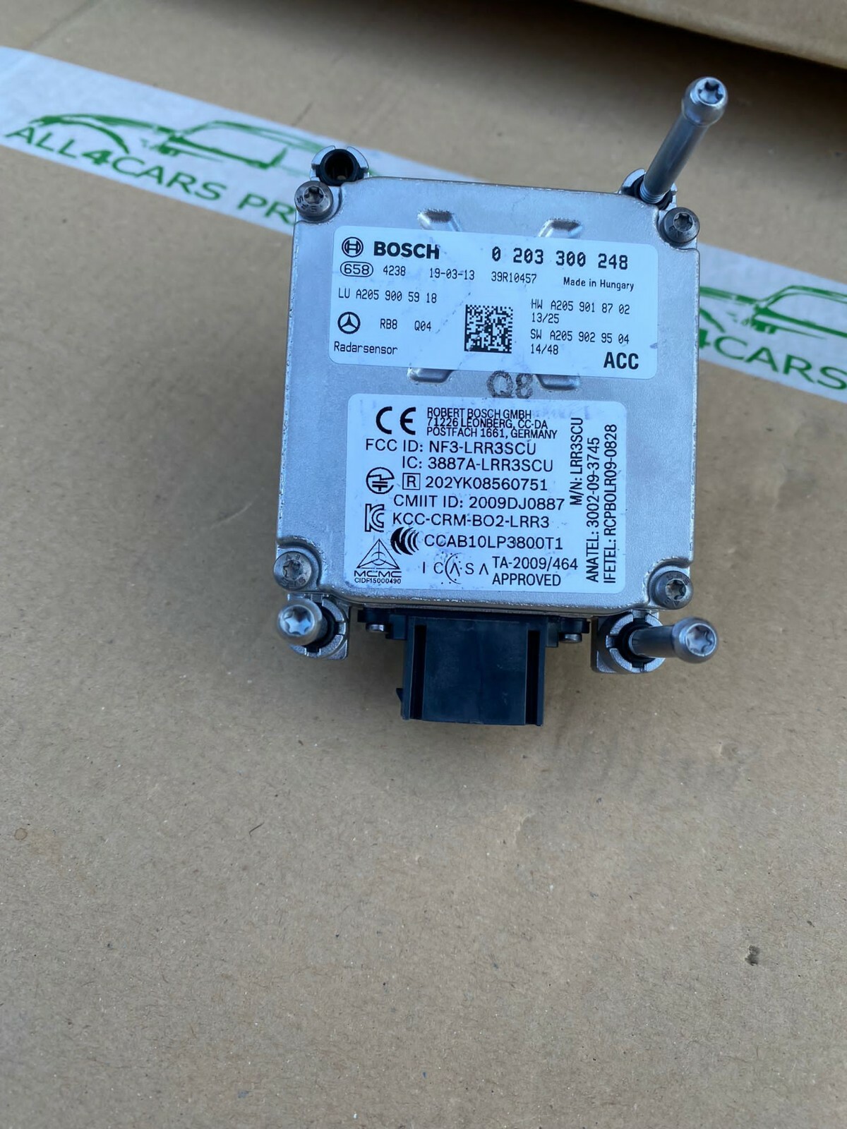 MERCEDES RADARSENSOR DISTRONIC STEUERGERÄT ABSTANDSREGELUNG ACC A205 900 59 18 - Obrázek 3