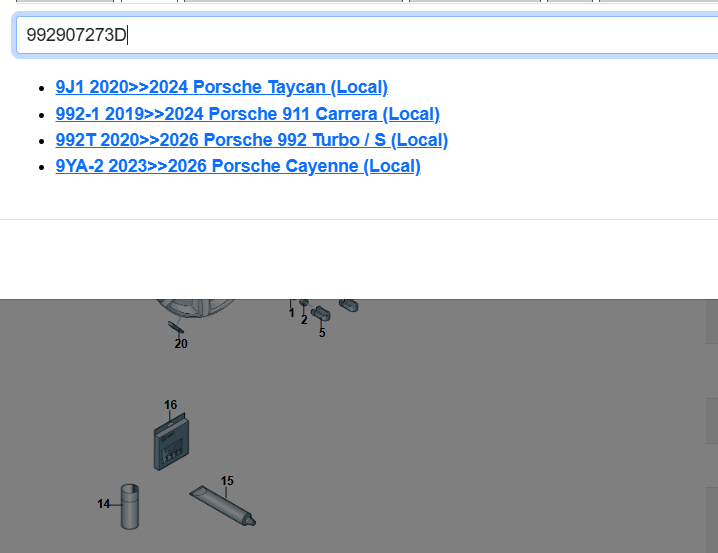 PORSCHE ORIG. RETROFIT RDKS SENZOR STEUERGERÄT VERLEGUNG 5Q0907275F + 992907273D - Obrázek 3