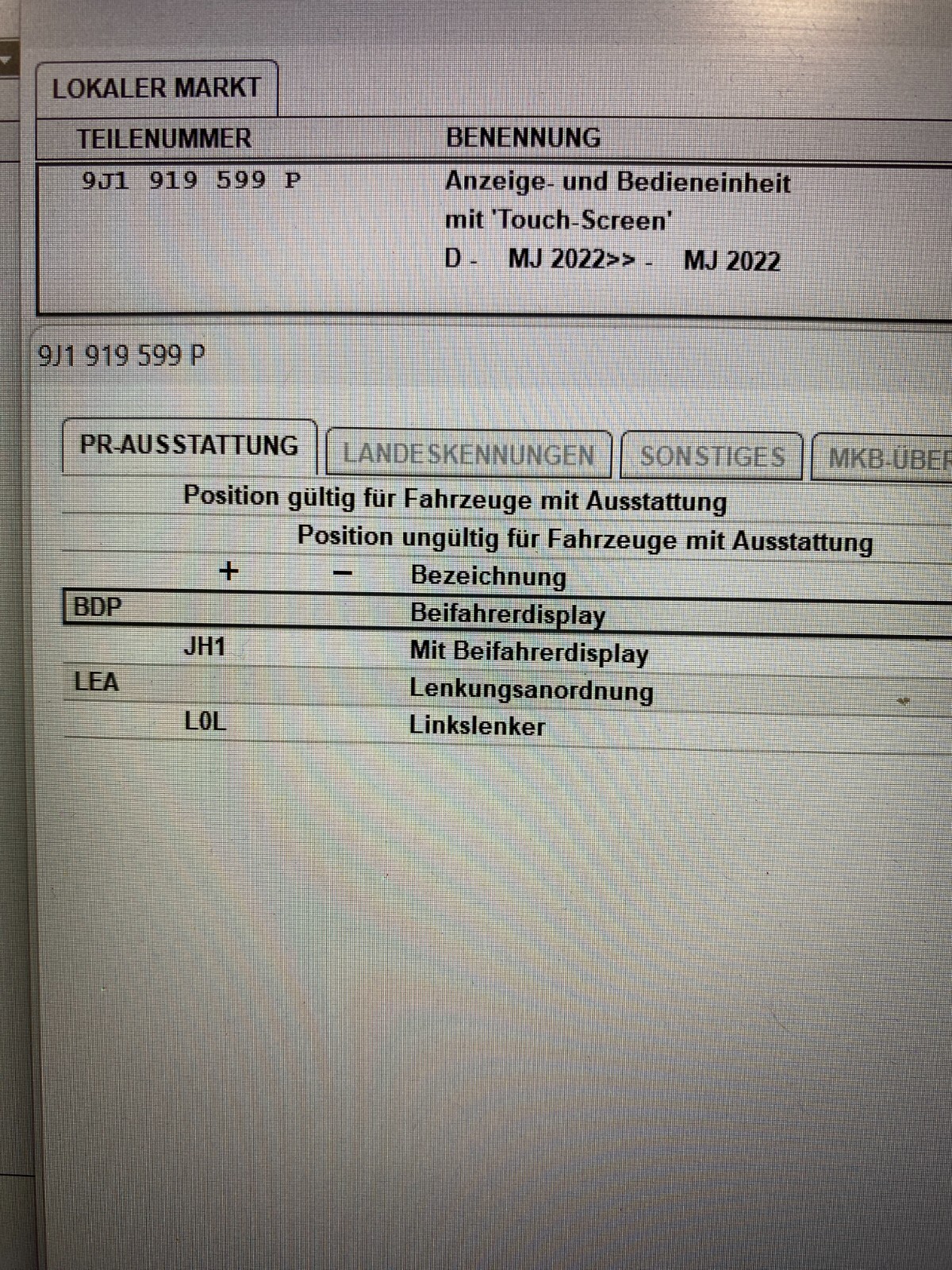 PORSCHE TAYCAN LCD NAVI BEDIENEINHEIT MIT TOUCH-SCREEN 9J1919599P ORIG. NEU!! - Obrázek 8