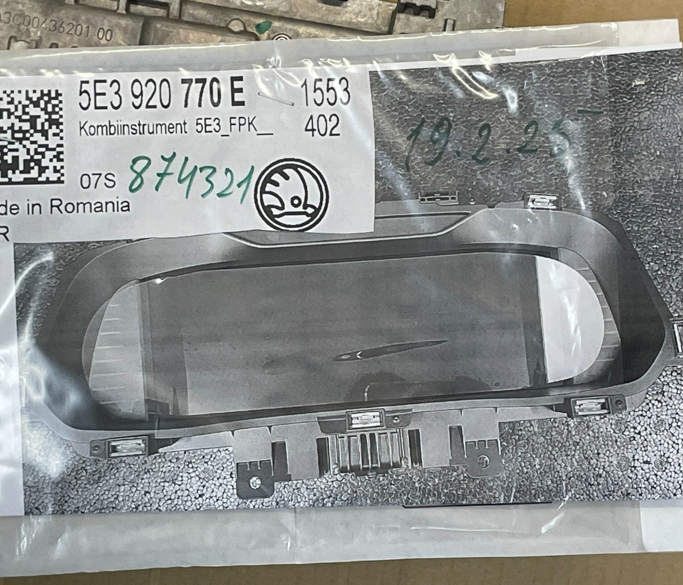 ŠKODA OCTAVIA 4 KOMBI INSTRUMENT TACHOMETER VIRTUAL COCPIT 5E3920770E 0 KM NEU - Obrázek 17