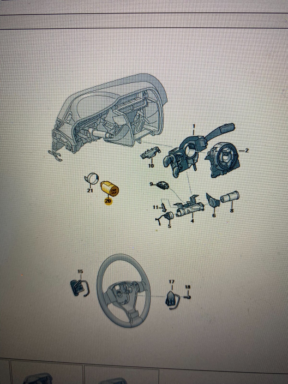 SKODA OCTAVIA, FABIA, RAPID START-STOP-SCHALTER 5E0905217, 6V0905217, ORIGINAL - Obrázek 9