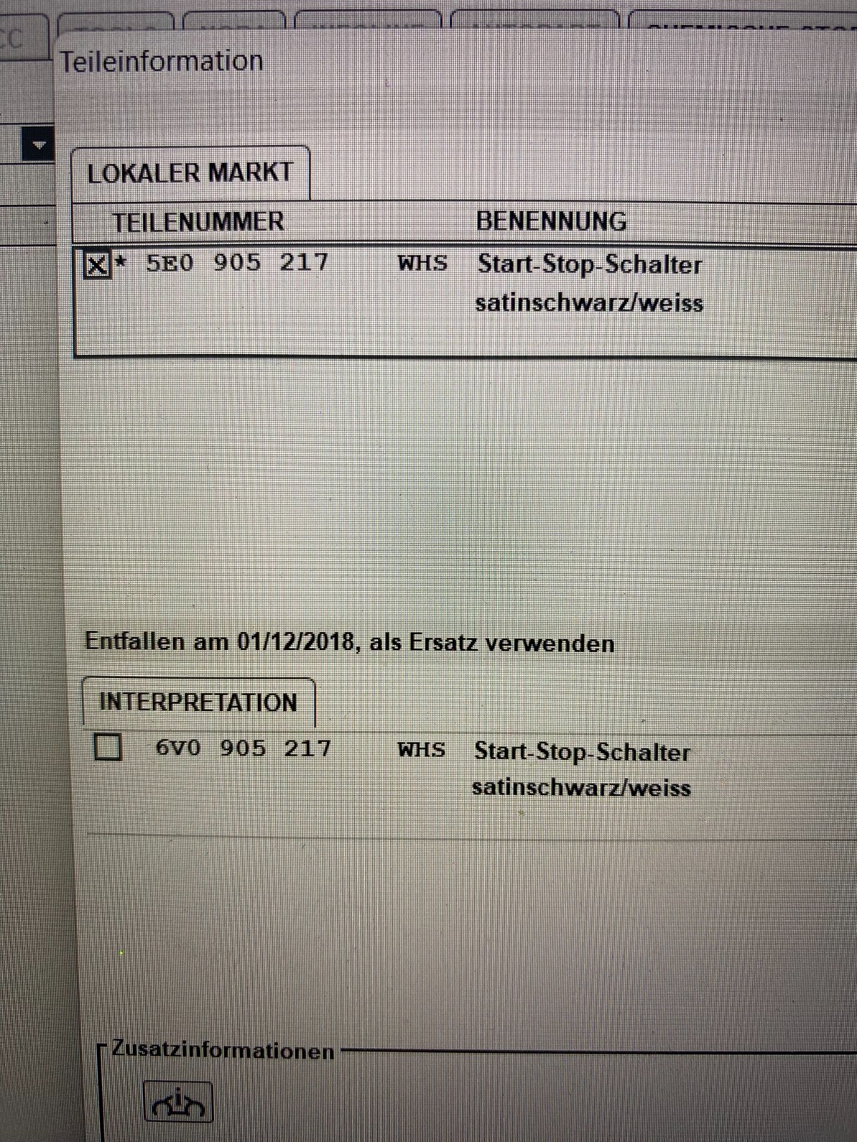 SKODA OCTAVIA, FABIA, RAPID START-STOP-SCHALTER 5E0905217, 6V0905217, ORIGINAL - Obrázek 10