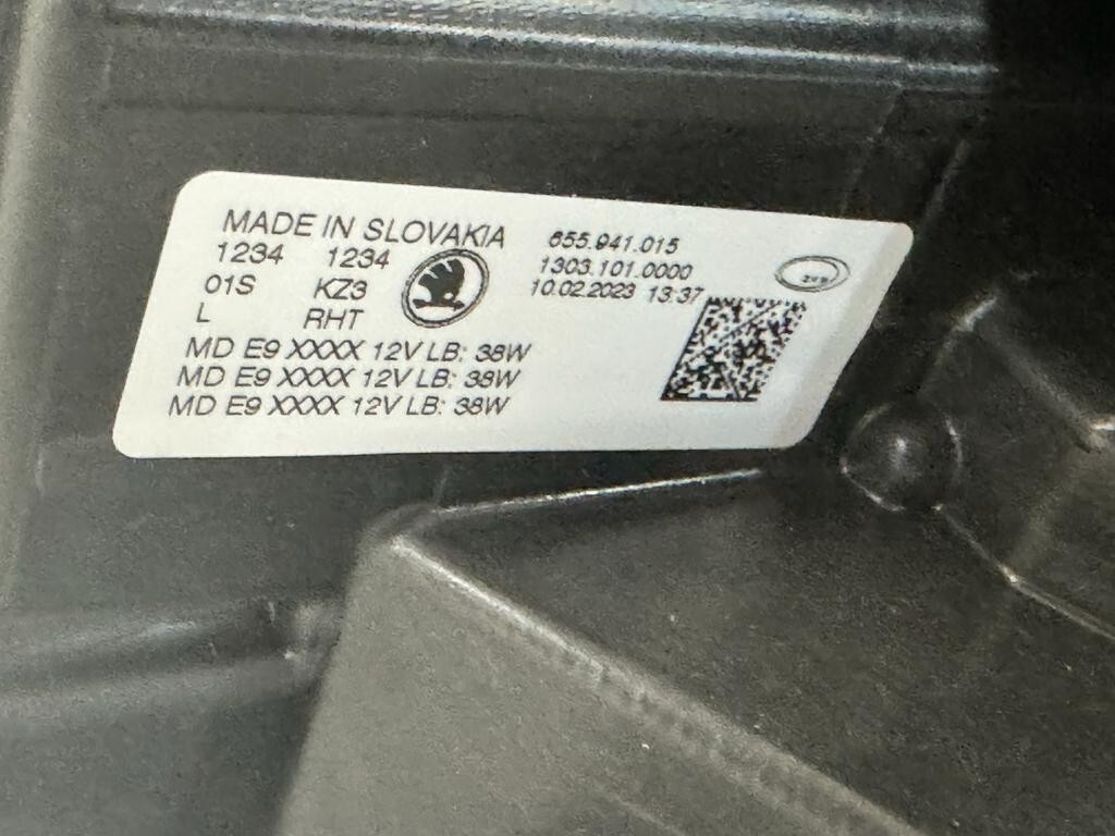 SKODA SCALA FRONTSCHEINWERFER SATZ L+R 655941015 - 655941016 HEADLIGHTS -OE-NEW - Obrázek 22