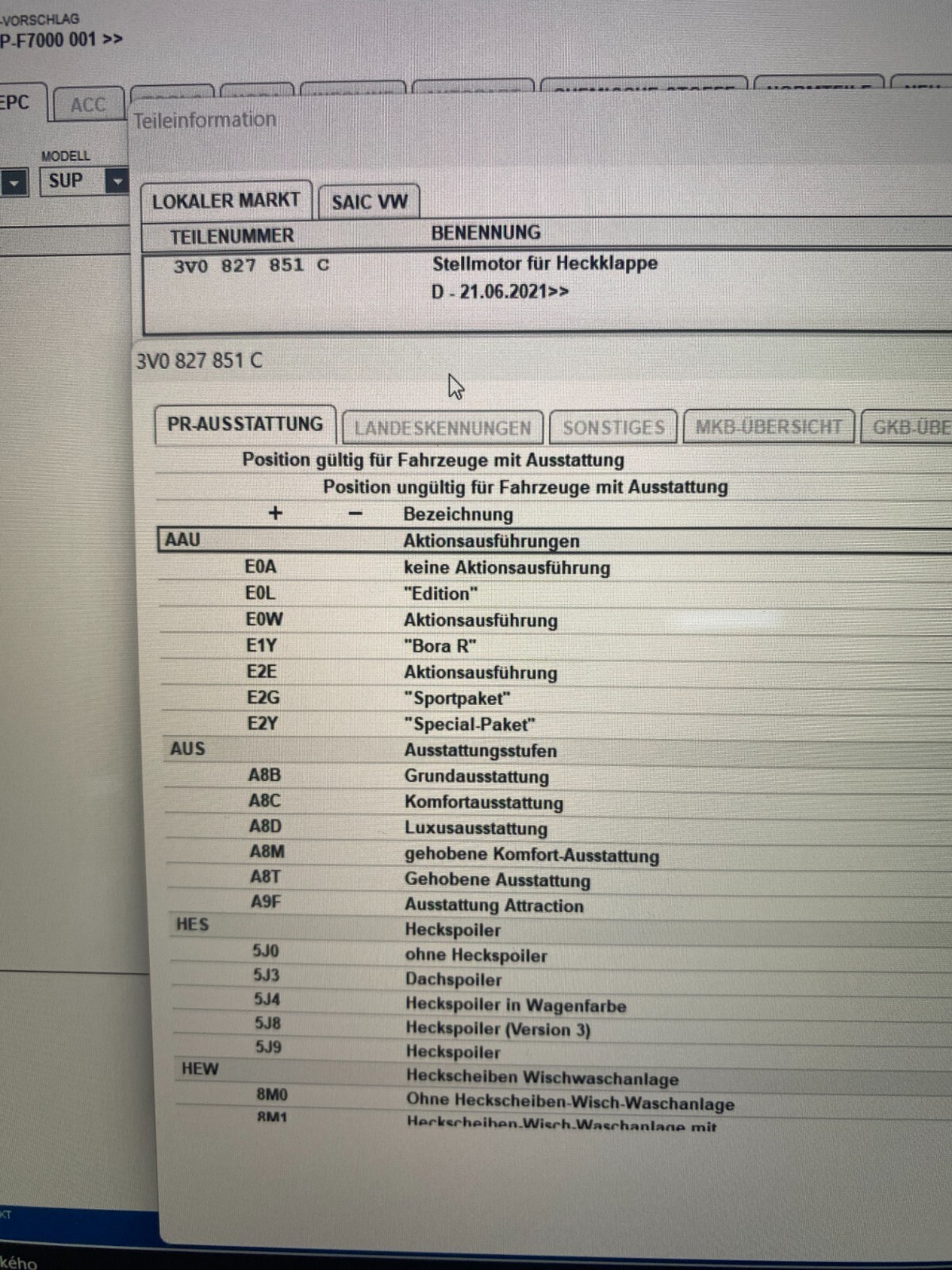 SKODA SUPERB ELEKTRISCHE ANTRIEBSEINHEIT FÜR ELEKTRISCHE HECKLAPE 3V0827851C OE - Obrázek 11