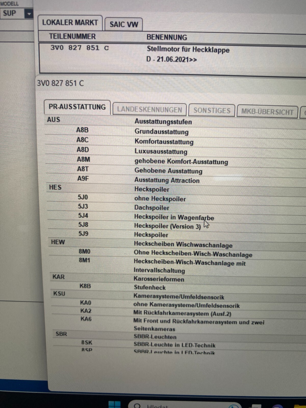 SKODA SUPERB ELEKTRISCHE ANTRIEBSEINHEIT FÜR ELEKTRISCHE HECKLAPE 3V0827851C OE - Obrázek 13
