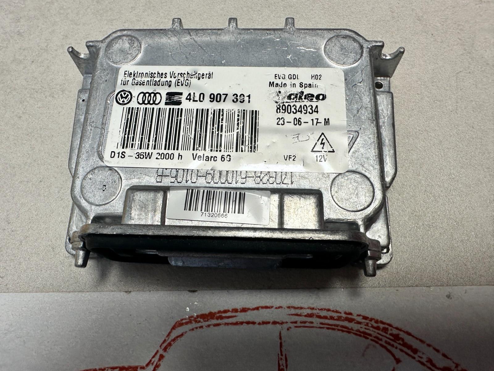 VW AUDI SEAT XENON SCHEINWERFER STEUERGERAT 4L0907391 ORIGINAL - Obrázek 7