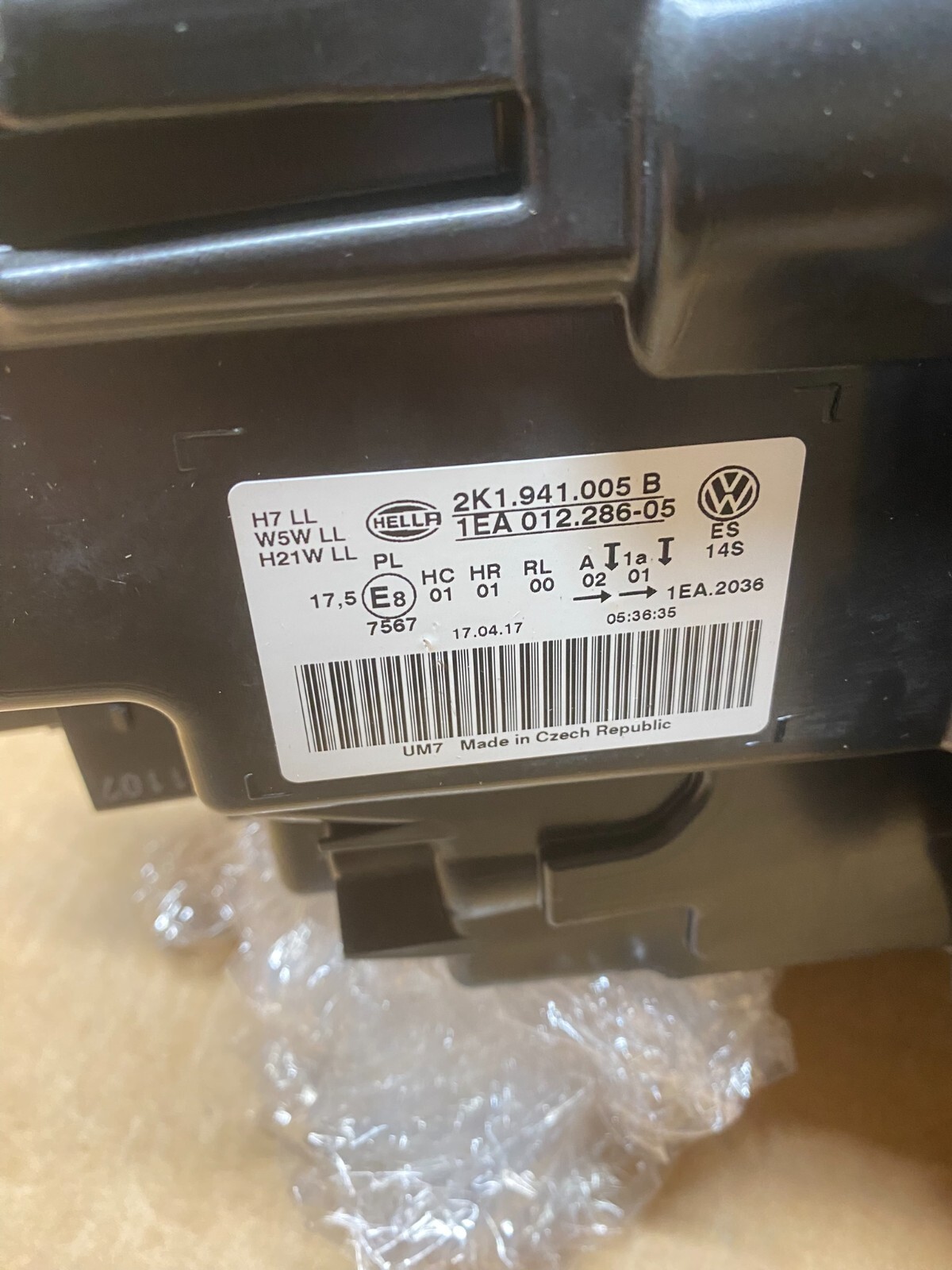 VW CADDY 2016-2020 LINKS FRONTSCHEINWERFER 2K1941005B ORIG. TEIL VOLKSWAGEN NEU! - Obrázek 10