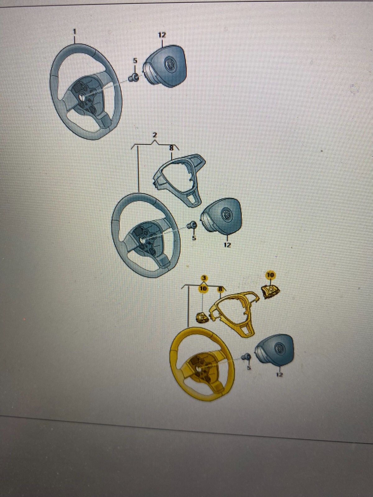 VW GOLF 7 VII PASSAT B8 MULTIFUNKTION LENKRAD DSG LEDER R-LOGO 5G0419091DM E74 - Obrázek 17