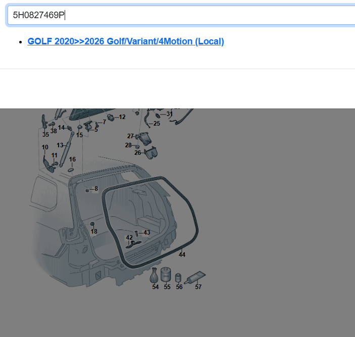 VW GOLF 8 HINTERE TÜRSCHLIESSE LOGO MIT KAMERA MIT MIKROSCHALTER 5H0827469P NEU - Obrázek 5