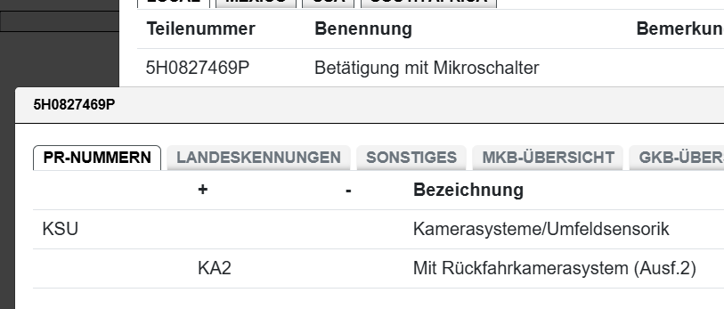 VW GOLF 8 HINTERE TÜRSCHLIESSE LOGO MIT KAMERA MIT MIKROSCHALTER 5H0827469P NEU - Obrázek 6