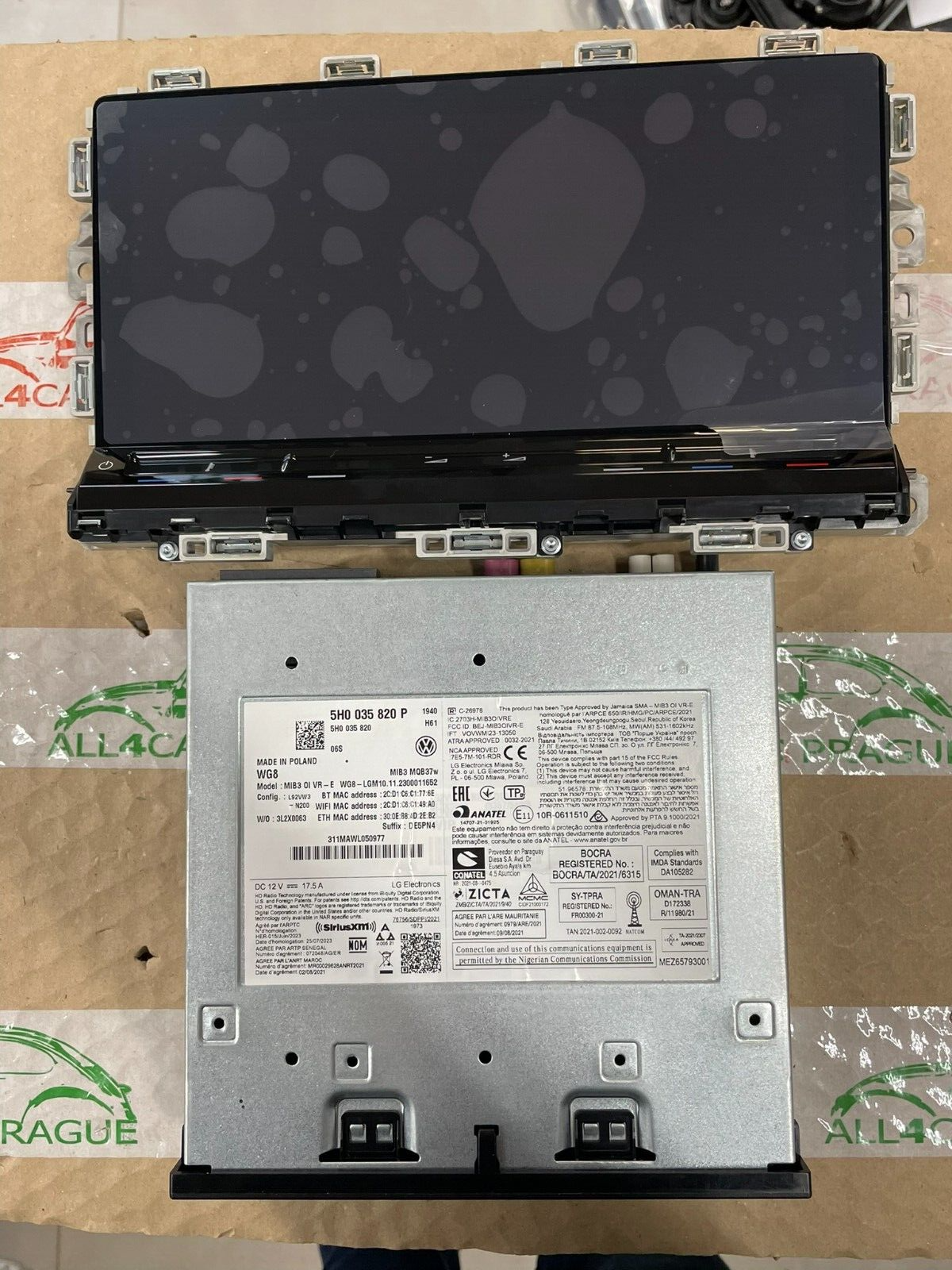 VW GOLF 8 MIB3 MQB UNIT LCD NAVIGATIONSSYSTEM 5H0035820P + 5H0919605B NEU ORIG - Obrázek 20