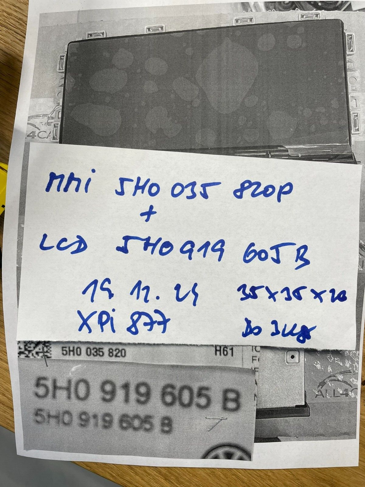 VW GOLF 8 MIB3 MQB UNIT LCD NAVIGATIONSSYSTEM 5H0035820P + 5H0919605B NEU ORIG - Obrázek 22