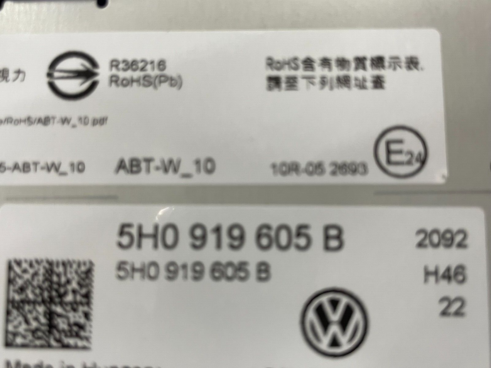 VW GOLF 8 MIB3 MQB UNIT LCD NAVIGATIONSSYSTEM 5H0035820P + 5H0919605B NEU ORIG - Obrázek 4