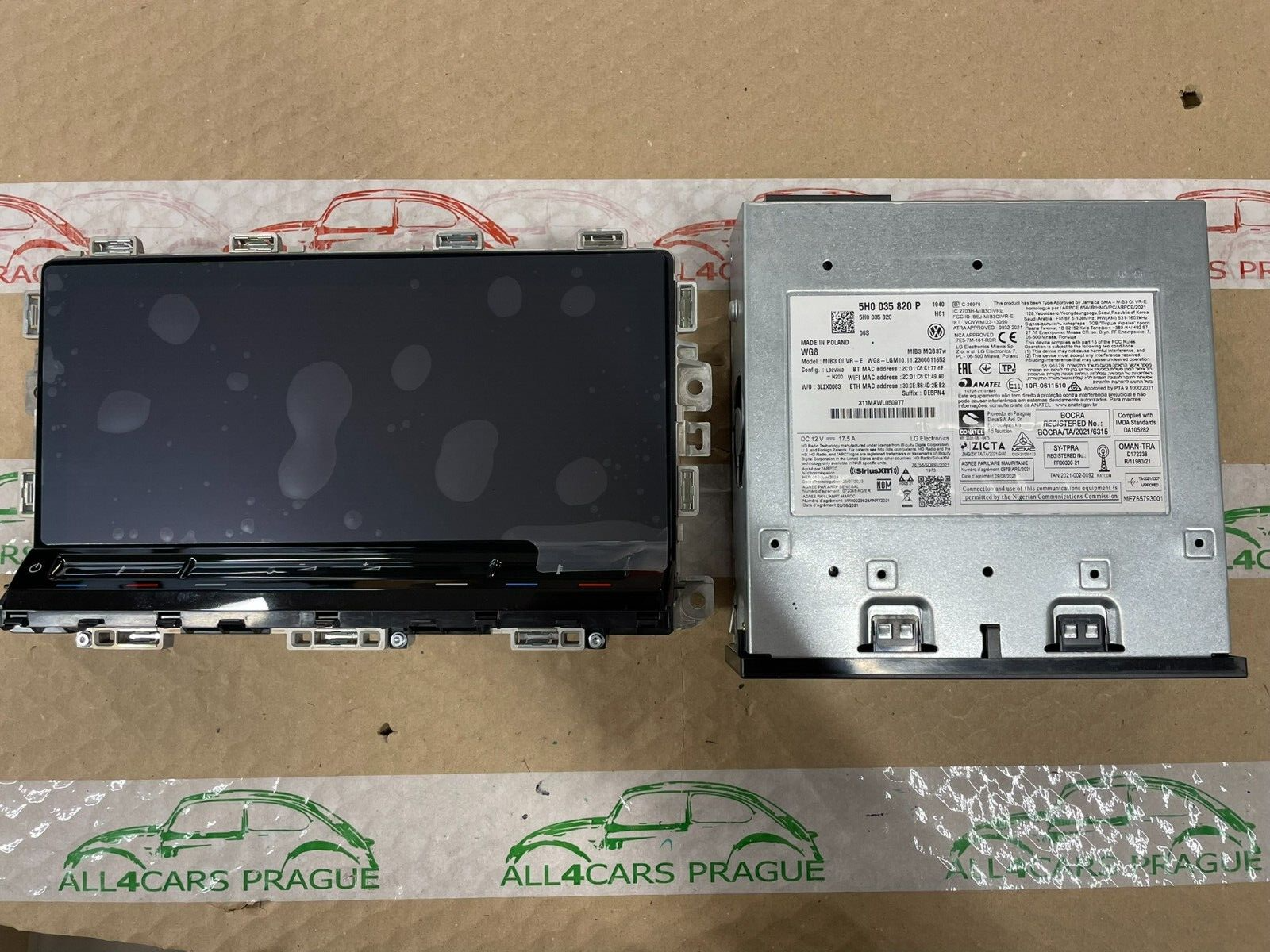 VW GOLF 8 MIB3 MQB UNIT LCD NAVIGATIONSSYSTEM 5H0035820P + 5H0919605B NEU ORIG - Obrázek 8