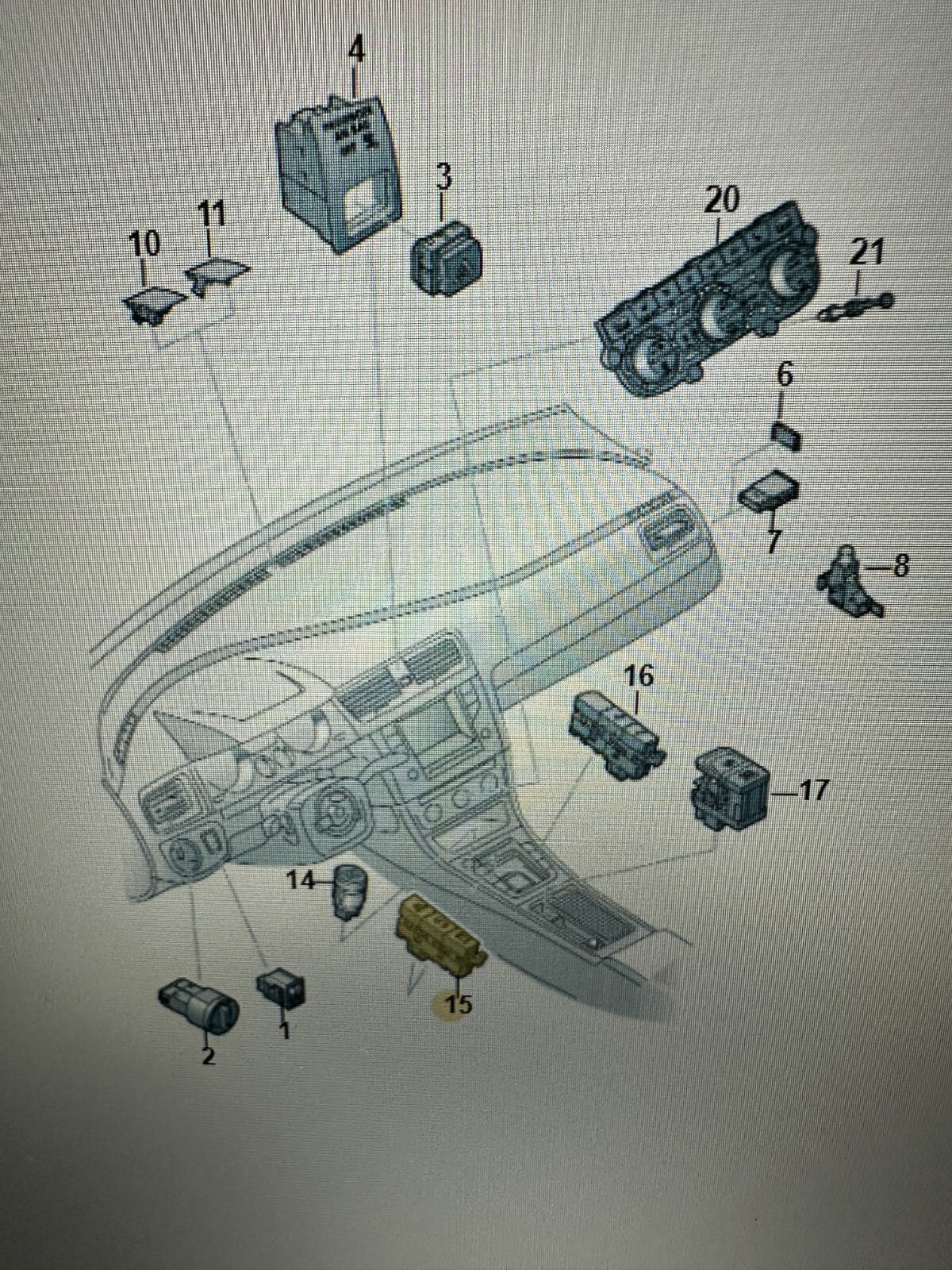 VW GOLF MK7 BEDIENEINHEIT DRUCKTASTEN 5G1927137P Fast Neu Teil dem v Test Wagen - Obrázek 4