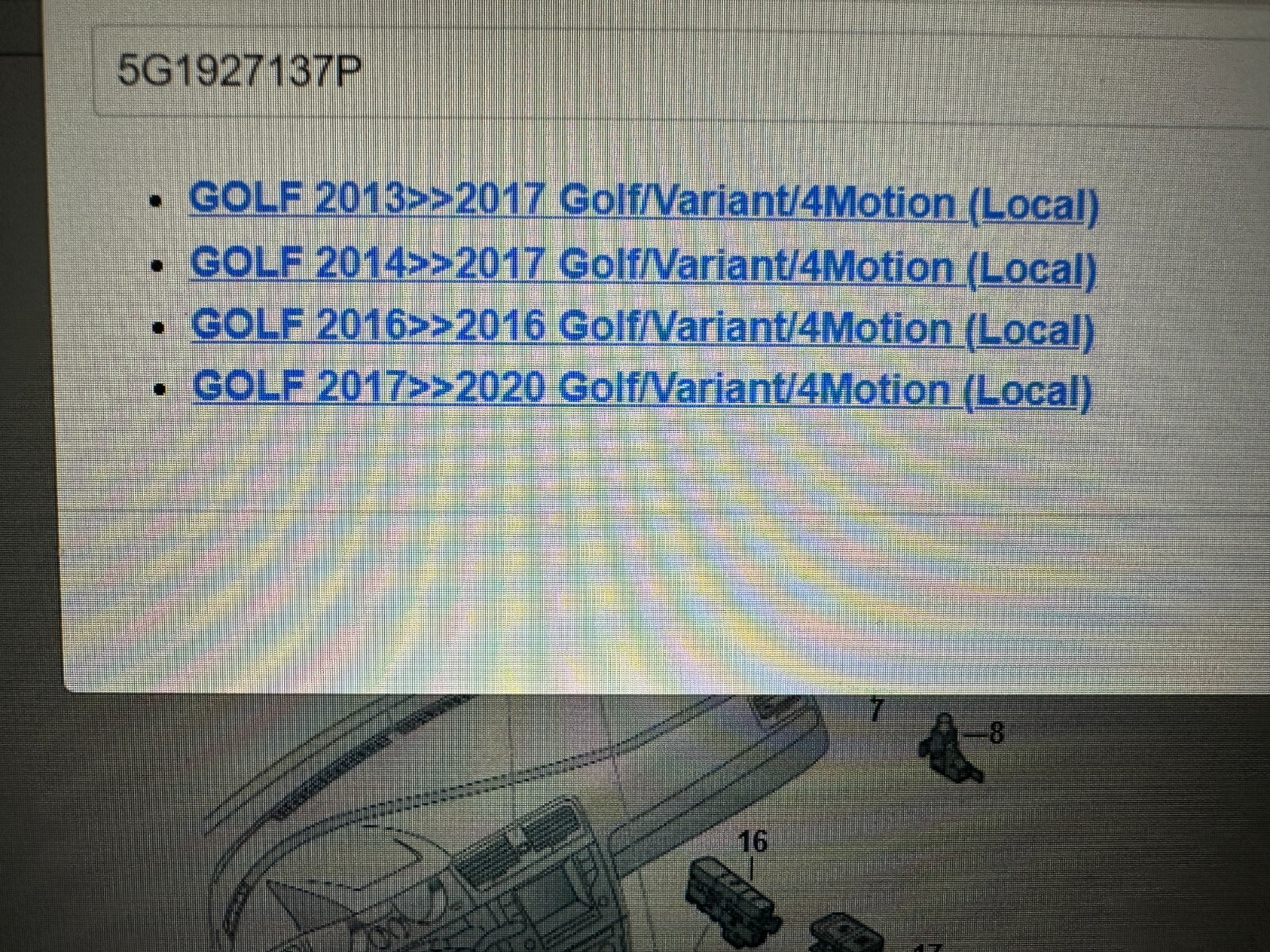 VW GOLF MK7 BEDIENEINHEIT DRUCKTASTEN 5G1927137P Fast Neu Teil dem v Test Wagen - Obrázek 5